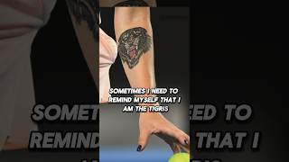 Aryna Sabalenkas Tiger Tattoo Meaning🧠 tennis tattoo sabalenka [upl. by Skippie]