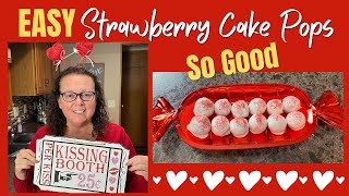 How To Make Strawberry Cake Pops  Valentines Day Treats 2022 [upl. by Xela]