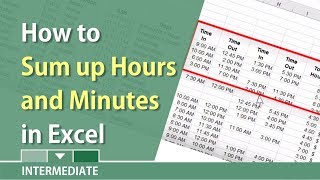 Sum up hours and minutes in Excel by Chris Menard [upl. by Jahdiel395]