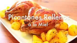 Pollos picantones rellenos al horno  Recetas de navidad ✅ [upl. by Kcerb154]