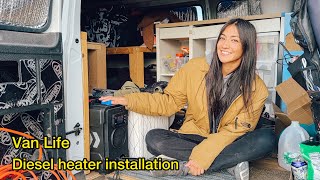 Van Life Installing a diesel heater in my van 🚐🔥 [upl. by Cathleen]