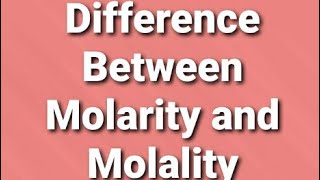 Difference between Molarity and Molality Class 12 Solution in hindi [upl. by Pickens]