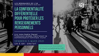 La confidentialité différentielle pour protéger les renseignements personnels [upl. by Ashlen]