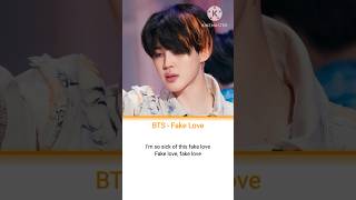 BTS  Fake Love Lyrics bts fakelove loveyourself kpopviralviralshortsBTSarmyforever7773 [upl. by Ehcor973]