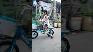 2years old baby AJ playing bicycle shortvideo kabayantv youtubeshorts cute myson [upl. by Aneloaup]