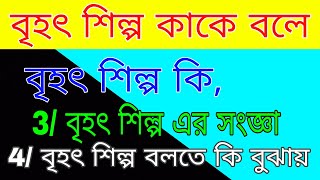 বৃহৎ শিল্প কী । বৃহৎ শিল্প কাকে বলে । বৃহৎ শিল্প বলতে কি বুঝায় । বৃহৎ শিল্প এর সংজ্ঞা দাও।বৈশিষ্ট্য [upl. by Latnahc]