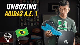 Adidas AE 1 é bom Unboxing PTBr  O tenis de Anthony Edwards [upl. by Anavahs]