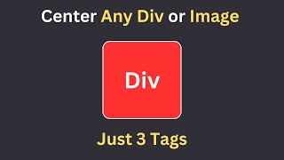 Most Easy way to center any div or image html css  Web development tricks [upl. by Jandel]