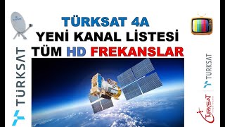 TÜRKSAT FREKANS LİSTESİ GÜNCEL HD KANALLAR [upl. by Arraeit]