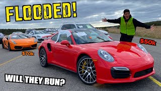 Buying FLOODED Supercars at Salvage Auction for CHEAP [upl. by Nosdivad]