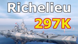 World of WarShips Richelieu  4 Kills 297K Damage [upl. by Sida809]