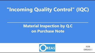 Oreas1  QC  Testing  Purchase Note QcTest [upl. by Chiarra]