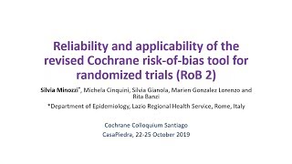 Reliability and applicability of the revised Cochrane riskofbias tool RoB 2 [upl. by Niawtna]