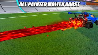 Showcasing All NEW quotMOLTENquot Boost  Rocket League Showcase [upl. by Jereld]