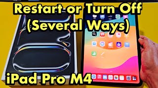 2024 iPad Pro M4  How to Restart amp Turn Off several ways [upl. by Cherrita]