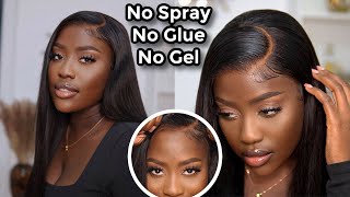 NEW COMPLETELY GLUELESS WIG FOR BEGINNERS Zero ADHESIVE NO SPRAYGEL FT JESSIES WIGl LUCY BENSON [upl. by Reivaj]