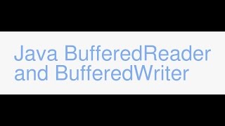 Java read with BufferedReader and simultaneously write with BufferedWriter [upl. by Lepp]