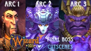 Wizard101  Arcs 13 Final Boss Cutscenes [upl. by Ahcsatan244]