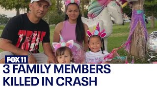 3 members of family killed in crash [upl. by Kraft]