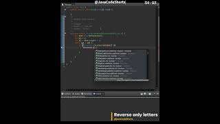 0029 Reverse Only Letters from a String in java algorithm programming coding shorts [upl. by Tserof]