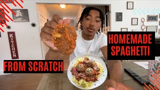 Making Spaghetti from SCRATCH🔥😋 [upl. by Irme]