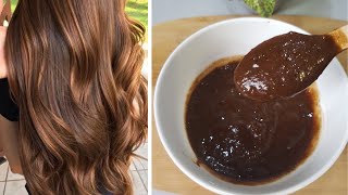 Coloration 💯Naturelle pour un Marron Vif qui Couvre les Cheveux Blancs dès la Première Utilisation ✅ [upl. by Anaes]