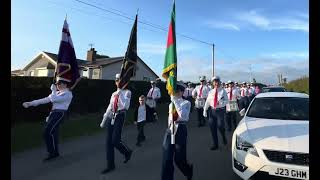 Red Hand Defenders Downpatrick  Aughlisnafin band parade 2024 clip 2 [upl. by Aicela265]