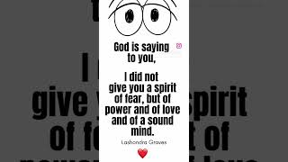 GOD HAS NOT GIVEN YOU THE SPIRIT OF FEAR [upl. by Lebbie]