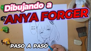 Dibujando a ANYA FORGER Estilo Anime paso a paso  Drawing ANYA FORGER [upl. by Dranel396]