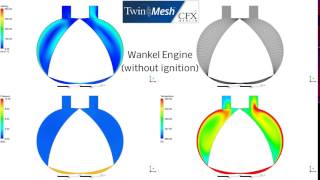 CFX BerlinVideo CFD results of a Wankel engine without Ignition [upl. by Arahd589]