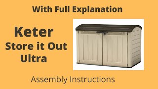 Keter store it out ULTRA Assembly instructions Full Narration Keter [upl. by Lananna]