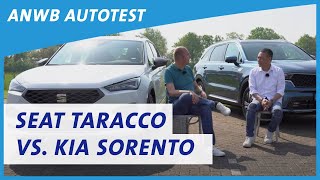 Seat Taracco vs Kia Sorento SEMI ELEKTRISCHE 7ZITTERS  ANWB Autotest [upl. by Einnad]