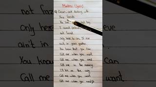 Montero song lyrics 💜montero handwriting song music lyricsshorts [upl. by Lokim]