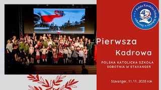 Pierwsza Kadrowa  uczniowie z Polskiej Katolickiej Szkoły Sobotniej w Stavanger 11112020 rok [upl. by Llered395]