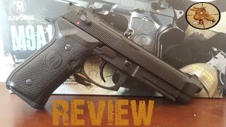 BERETTA M9A1 KJ WORKS REVIEW  AIRSOFT RATAS ARMADAS  2016 [upl. by Ibmat109]