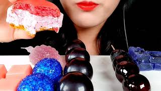 ASMR EATING GIANT GRAPE TANGHULU GRAPE JELLY ICE CUBE PURPLE FOOD tanghuluasmr asmr [upl. by Gwenora]