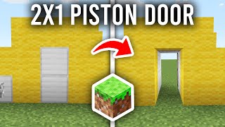 How To Make 2x1 Flush Piston Door In Minecraft  Bedrock amp Java [upl. by Telford567]