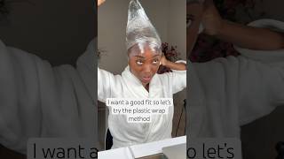 Wow my first wig making using the plastic method soooo much fun diy hairtutorial [upl. by Eelyma]