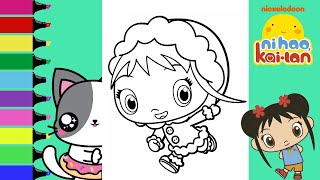 Coloring Ni Hao Kai Lan and Lulu Winter Fun Coloring Book Pages  Sprinkled Donuts JR [upl. by Adlemi]