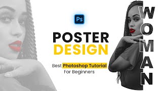 Poster Design  Masking in Photoshop  Typography Poster Design  Photoshop Tutorial [upl. by Bremble]