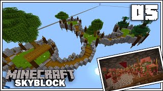 ZOMBIE PIGMAN FARM amp SKYBLOCK EXPANSION ► MINECRAFT 115 SKYBLOCK SURVIVAL ► EPISODE 5 [upl. by Ycinuq]