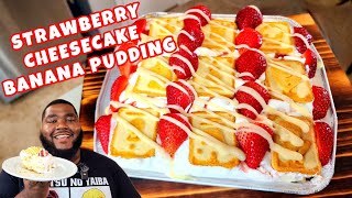 Strawberry Cheesecake Banana Pudding  Kitchen Experiments [upl. by Arocal]