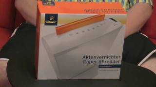 Unboxing AktenvernichterPapierschredder von EduschoTchibo [upl. by Zat]