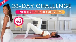 Pilates 28 Day Challenge for Weight Loss  Strength Goals 2024 [upl. by Hetty923]