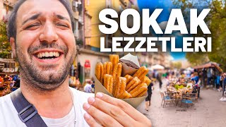 İSPANYAda MUAZZAM Sokak Yemekleri Churros  Barcelona [upl. by Ardnuassac]