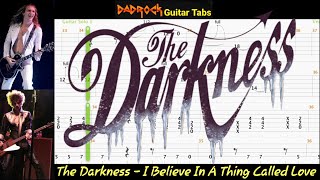 The Darkness  I Believe In A Thing Called Love  Guitar Lesson Tutorial [upl. by Grory]