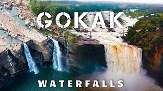 Gokak Falls  Belagavi  Cinematic Aerial View  Niagara falls of Karnataka [upl. by Balliol]