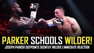 🤣 JOSEPH PARKER SCHOOLS DEONTAY WILDER 🤣 IMMEDIATE REACTION NO FOOTAGE [upl. by Sayre]