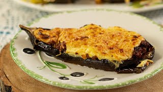 GreekStyle Stuffed Eggplant Melitzanes Paputsakia Updated [upl. by Laktasic]