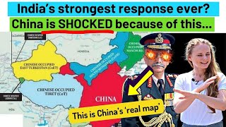 Indias sweet R€VENGE INDIANS publish the REAL MAP of CHINA  Chinas response Karolina Goswami [upl. by Ahsema]